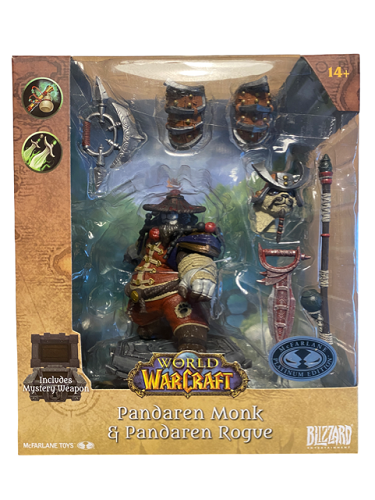 Mc Farlane Toys - World of Warcraft - Pandaren: Monk / Rogue (Platinum Edition) (Red Armor)