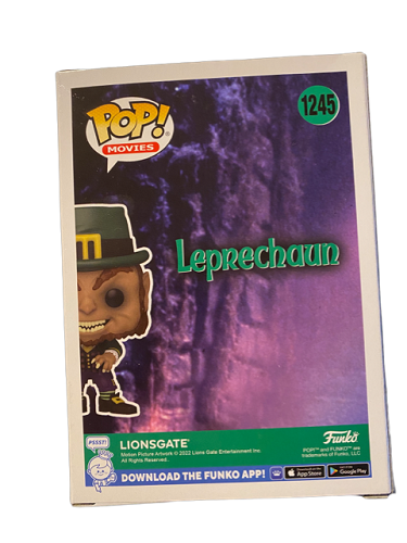 Funko POP! – Filme – Leprechaun 1245 (signiert von Warwick Davis) (COA Becket)