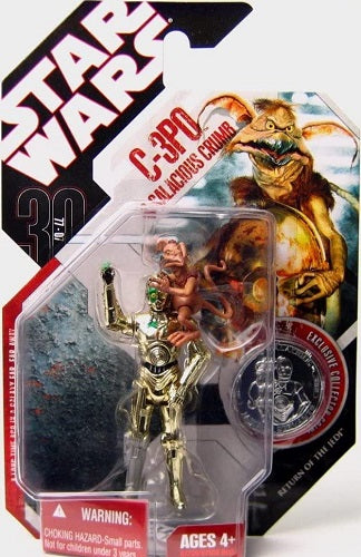 Hasbro - Star Wars - 30th Anniversary - 3.75 - C-3PO and Salacious Crumb (Silver Coin) (30)