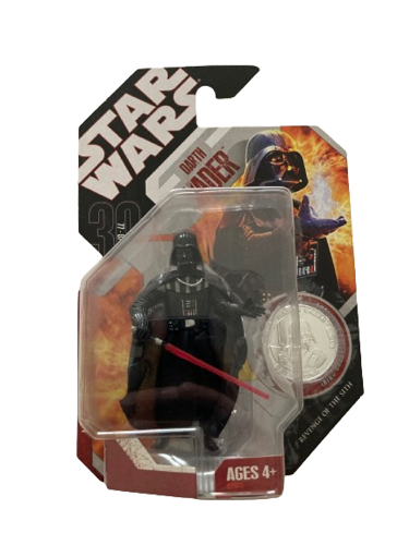 Hasbro - Star Wars - 30th Anniversary - 3.75 - Darth Vader (Silver Coin) (1) (Coin Album included)