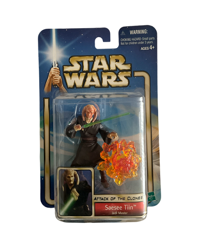 Hasbro - Star Wars - Attack of the Clones (Blue Box) - 3.75 - Saesee Tin (Jedi Master)