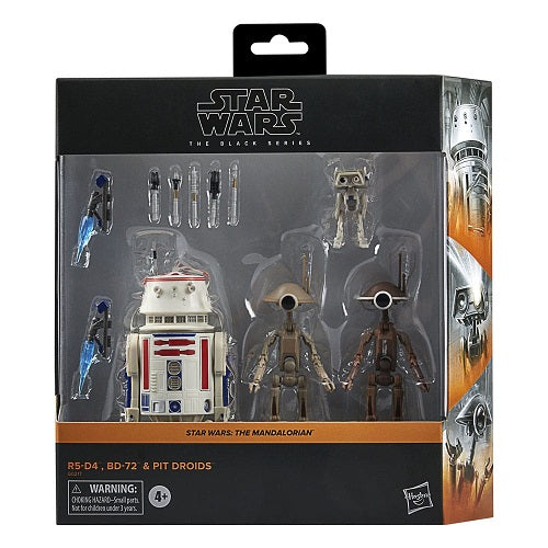 Hasbro - Star Wars - Black Series - The Mandalorian - R5-D4, BD-72 & Pit Droids (4-Pack) (Deluxe)