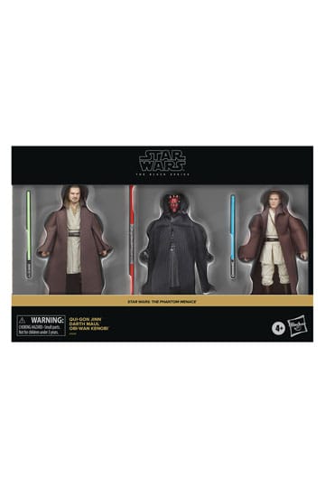 Hasbro - Star Wars - Black Series - The Phantom Menace - Qui-Gon Jinn, Darth Maul, Obi-Wan Kenobi (3-Pack) (DMG)