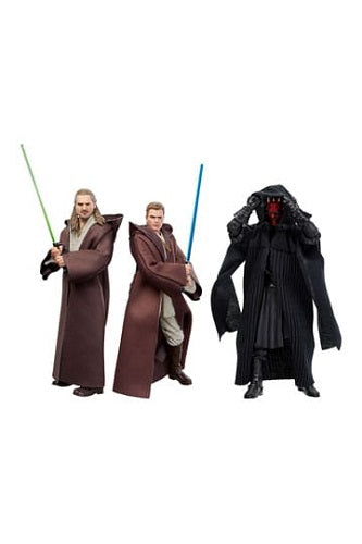 Hasbro - Star Wars - Black Series - The Phantom Menace - Qui-Gon Jinn, Darth Maul, Obi-Wan Kenobi (3-Pack) (DMG)