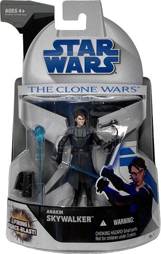 Hasbro – Star Wars – The Clone Wars (Blau) – 3,75 – Anakin Skywalker (01) (Aufkleber für den 1. Tag der Ausgabe)