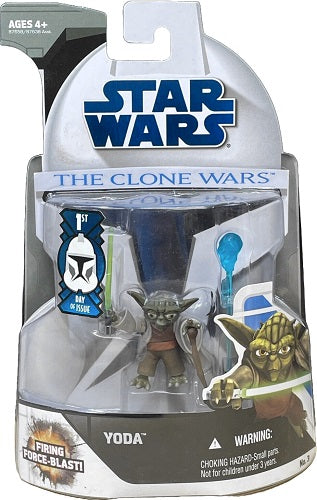 Hasbro - Star Wars - The Clone Wars (Blue) - 3.75 - Yoda (03) (1st Day of Issue Sticker)