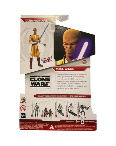 Hasbro - Star Wars - The Clone Wars (Red) - 3.75 - Mace Windu (CW 06)