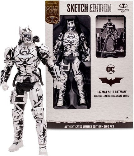 Mc Farlane Toys - DC Multiverse - Justice League: The Amazo Virus - Hazmat Suit Batman (Sketch Edition) (Gold Label) (Authenticated Limited Edition - 5100 pcs)