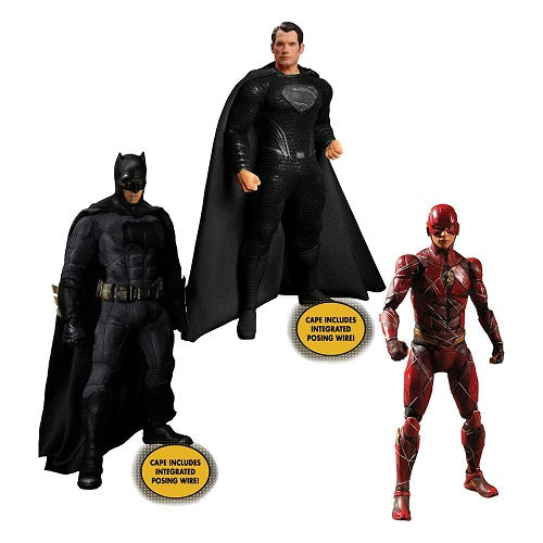 Mezco - DC Universe - THE ONE:12 Collection - Zack Snyder's Justice League (1/12)  (3 Pack) (Superman, Batman and the Flash) (Steelbox Deluxe set)