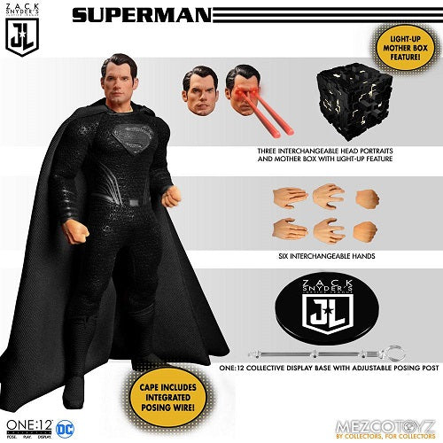 Mezco - DC Universe - THE ONE:12 Collection - Zack Snyder's Justice League (1/12)  (3 Pack) (Superman, Batman and the Flash) (Steelbox Deluxe set)