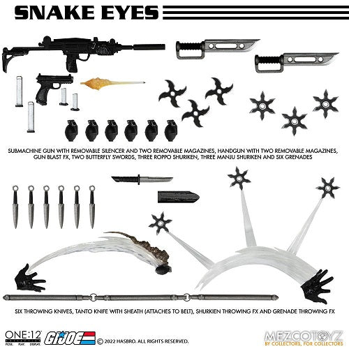 Mezco - GI Joe - THE ONE:12 Collection - Snake Eyes (1/12) (Deluxe Edition) (Light-Up Action Figure)