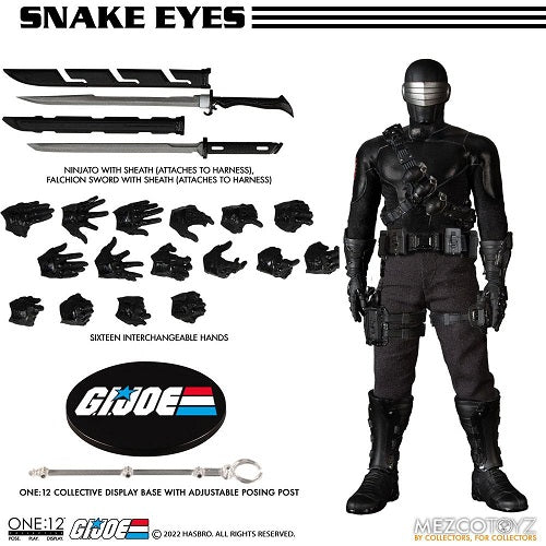 Mezco - G.I. Joe - THE ONE:12 Collection - Snake Eyes  (1/12) (Deluxe Edition) (Light-Up Action Figure)